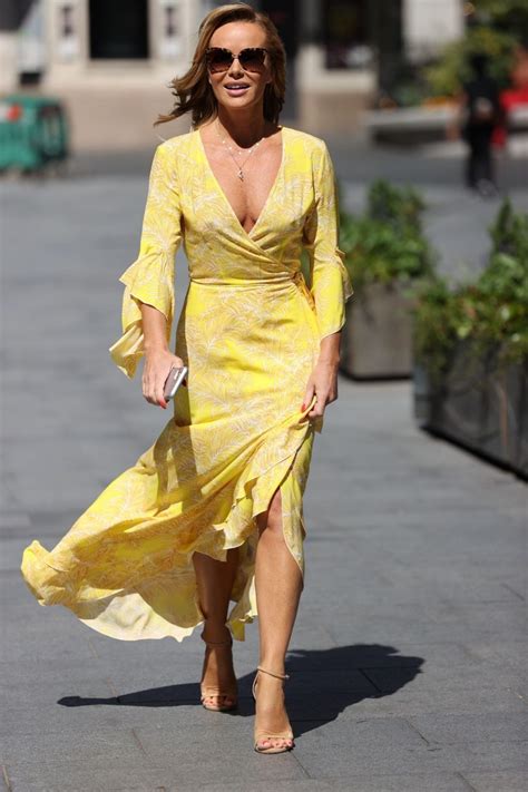 Amanda Holden Displays Her Pokies In A Yellow Dress 67 Photos
