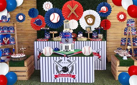 Baseball cupcake toppers, cupcake toppers with photo, sports theme party, baseball party decorations, baseball decorations, printable ohlillydesigns 5 out of 5 stars (5,062) sale price $7.70 $ 7.70 $ 11.00 original price $11.00 (30% off. Amazon.com: Baseball Party Decorations Kit Baseball ...