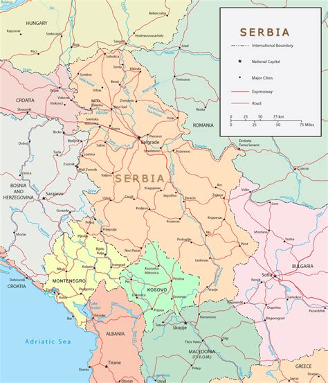 Serbian Map