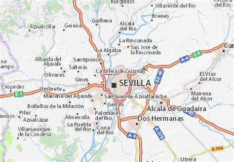 Mapa Michelin Sevilha Mapa Sevilha Viamichelin