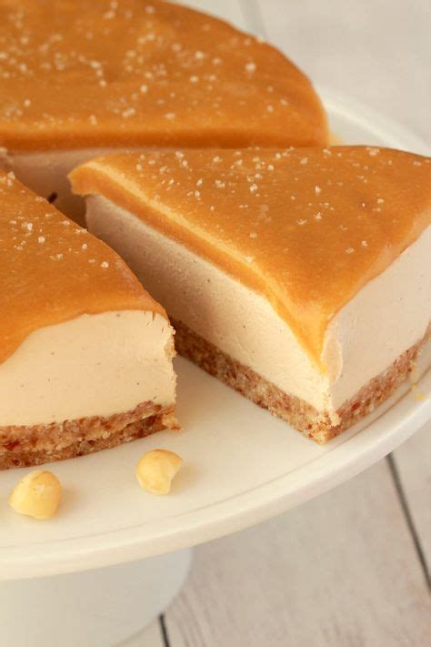 Vegan Cheesecake With A Salted Caramel Fudge Sauce Topping This Ultra Creamy Cheesecake Is So