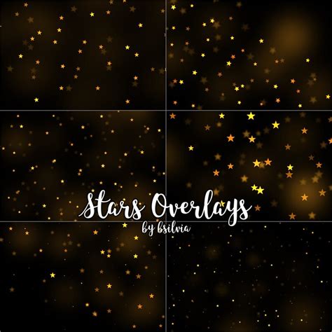 Gold Stars Overlays Gold Stars Bokeh Photo Overlays 18  Etsy