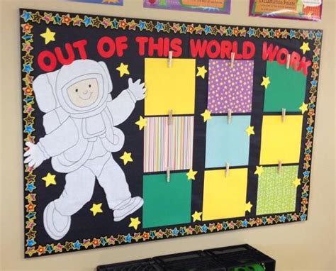 Space Theme Bulletin Board Reach For The Stars Space Theme