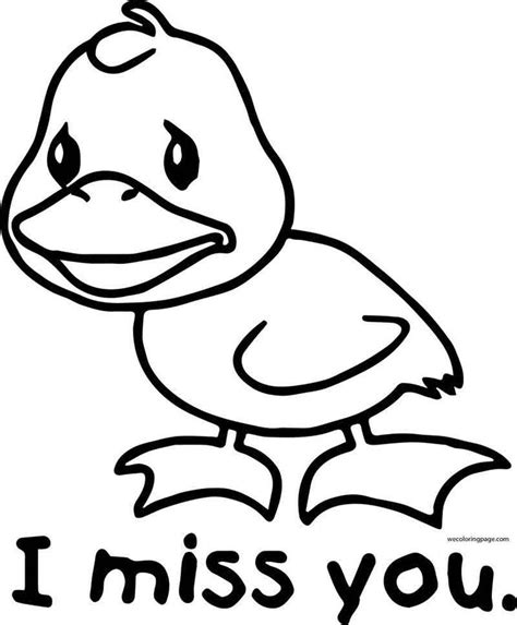 The game gains more and more fans, and parents often play with their children. I Miss You Duck Coloring Page | Coloring pages, Coloring ...