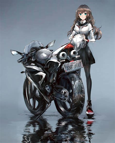 Anime Motorcycle Girl