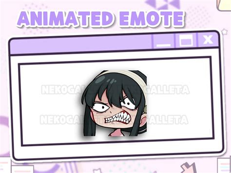 Animated Emote Angry Yor Cute Anime Emote For Twitch Etsy