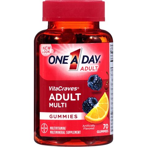 One A Day Vitacraves Adult Multivitamin Gummies Fruit 70 Gummies