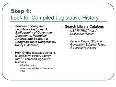 Ppt Legislative History Federal And Washington Powerpoint