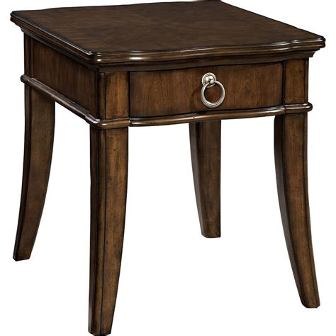 The doors swing open revealing a nice deep place for storage. Broyhill 4640-002 Elaina Drawer End Table Discount ...