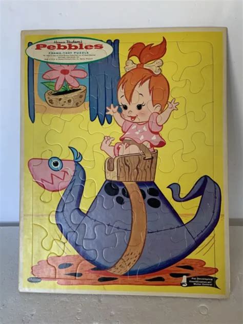 Vintage 🟣flintstones Puzzle Pebbles Dino🟣 Dinosaur 1963 Hanna Barbera