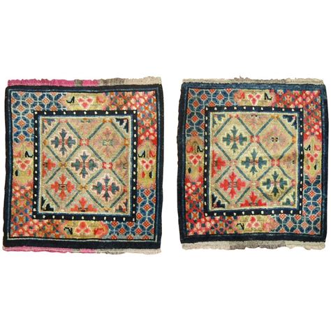 Colorful Pair Of Tibetan Rug Mats For Sale At 1stdibs