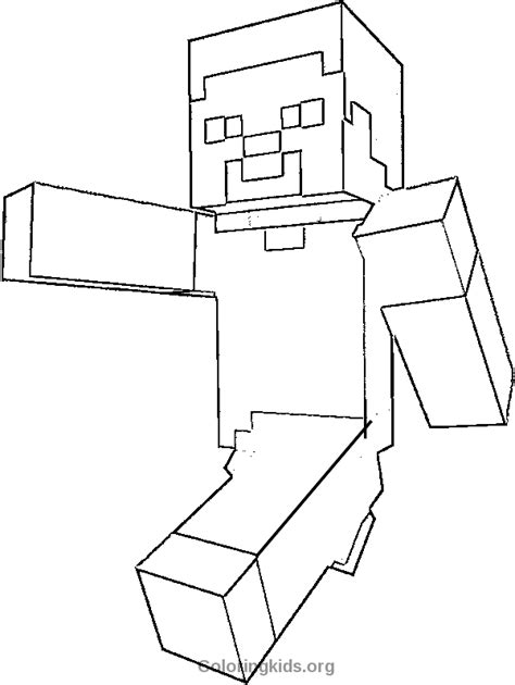Dibujos Para Colorear Steve Minecraft Impresion Gratuita 121296 The