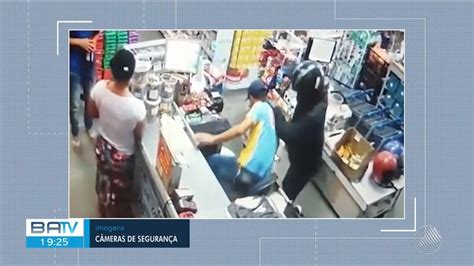 Homens Armados Assaltam Mercado E Fogem Com Dinheiro Na Ba Vídeo Mostra Ação Bahia G1
