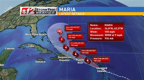 Hurricane Maria Becomes A Dangerous Category 4 Storm Wpec