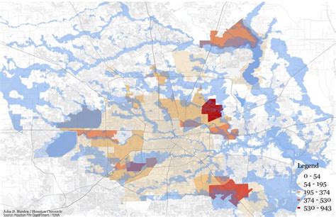 Texas flood map and tracker: Flooded Areas In Houston Map | Time Zones Map World