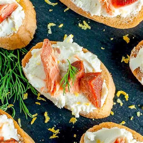 Smoked Salmon Crostini With Whipped Goat Cheese Flavour And Savour