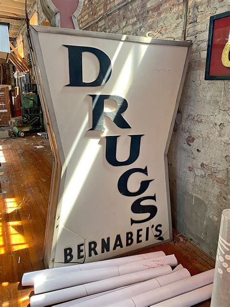 Antique Double Sided Philadelphia Drug Store Trade Sign Obnoxious