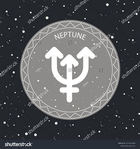 Astrological Symbols Signs Planets Neptune Stock Vector Royalty Free