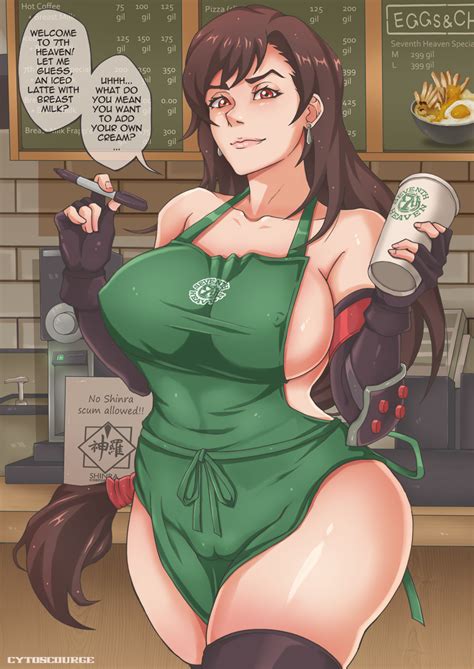Tifa Starbucks Meme First Panel By Cytoscourge Hentai Foundry Hot Sex Picture