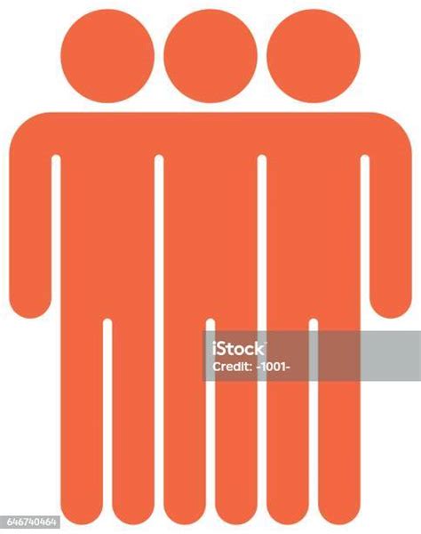 Three Man Sign People Icon Flat Style Stock Illustration Download