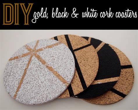 Great savings & free delivery / collection on many items. DIY Gold, Black and White Cork Coasters