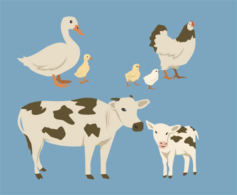 Farm Animals Vector Vector Art And Graphics