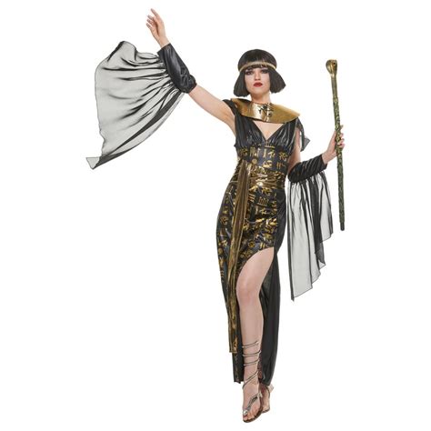 Satın Alın Womens Party Halloween Sexy Golden Ancient Egyptian Goddess Dress Ladies Pharaoh