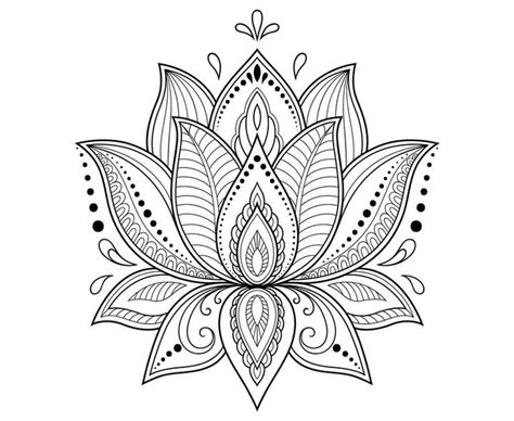 Lotus flower Lotus Mandala Zentangle | Etsy | Lotus flower drawing