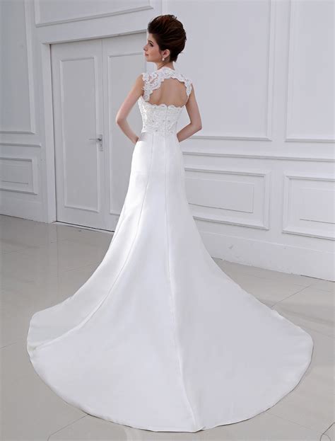 Glamorous Mermaid Sequin Taffeta White Bridal Wedding Gown