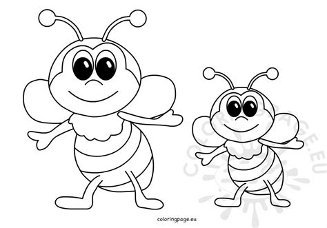 Zentangle coloring pages for adults. Printable Happy Honey Bees - Coloring Page