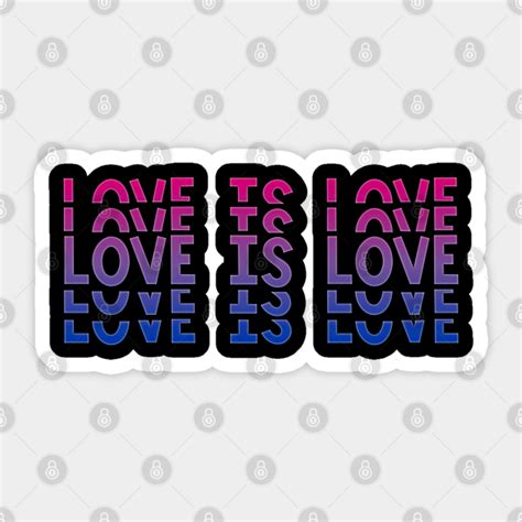 Vintage Retro Love Is Love Bisexual Stacked Letters Bi Pride Bisexual Sticker Teepublic