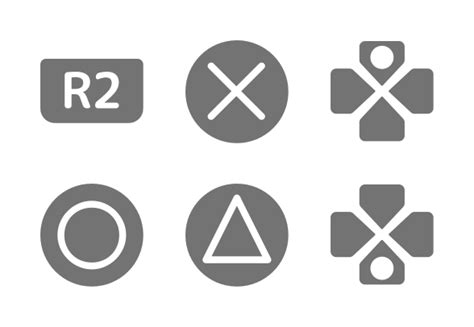 Play Station Controls And Button Set Icons By Krzysztof Zimnicki