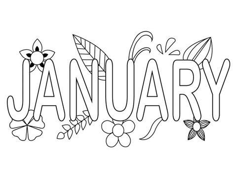 January Coloring Pages for Kids | Preschool coloring pages, Coloring