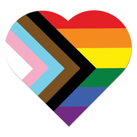 Heart Progress Pride Flag Lgbtq Poc Transgender Flag Etsy España