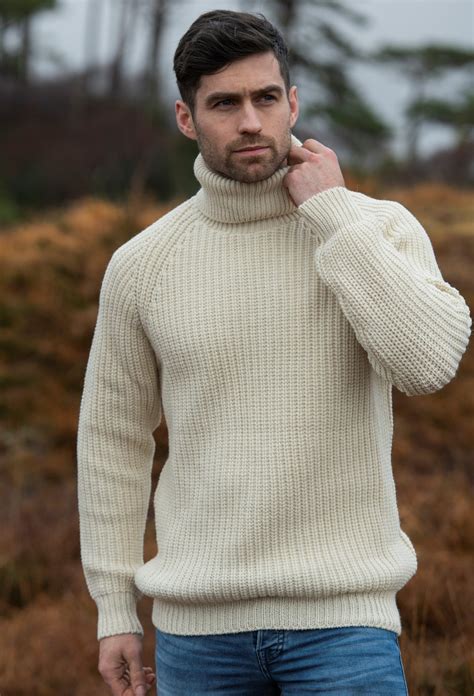 Submariner Rib Roll Neck Sweater R761 West End Knitwear