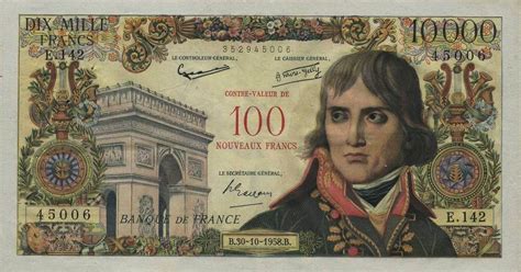 10000 French Francs 100 Nf Napoléon Exchange Yours Today