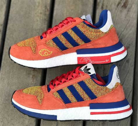 In the 3 o'clock position, there is a z motif. Dragon Ball Z adidas ZX 500 RM Son Goku Release Info | SneakerFiles