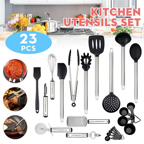 23pcs Cooking Set Kitchen Utensil Tools Stainless Steel And Nylon