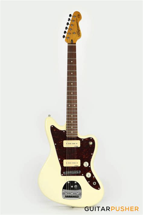 Vintage V65v Reissue Offset Electric Guitar Vintage White Guitarpusher