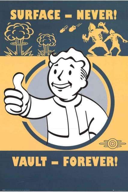 Fallout 4 Vault Boy Video Game Poster 24x36 Fallout Posters Gaming