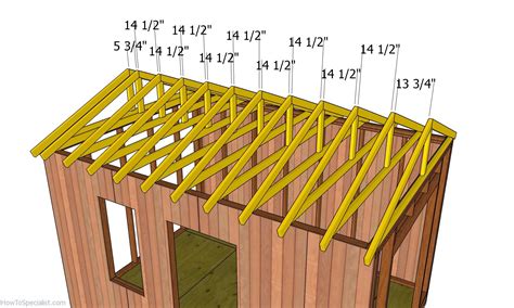 Fitting The Trusses 10×14 Shed Howtospecialist How To Build Step
