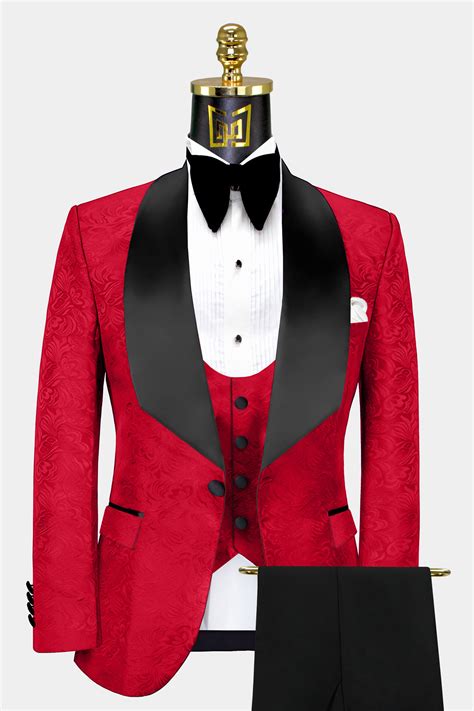 Red And Black Suit Combination