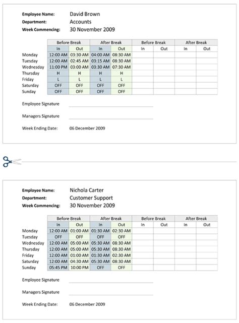 work shift schedule timetable template  excel