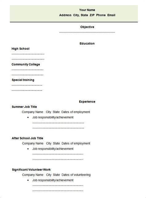 Land the job you want. 46+ Blank Resume Templates - DOC, PDF | Free & Premium Templates