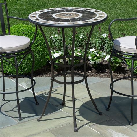 Outdoor Modern Bar Height Table And Chairs Furniture Patio Backyard