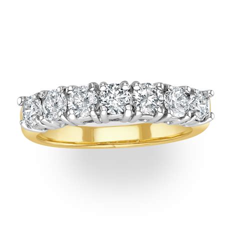 chloe 18k gold 7 stone diamond eternity ring 1 00ct g vs item ft32 322xua