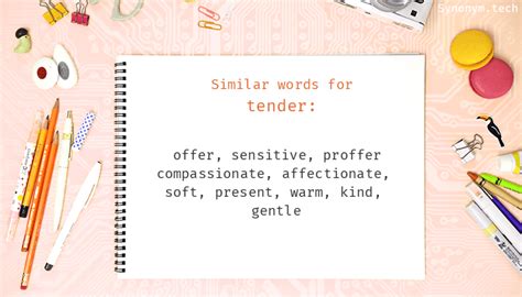 Tender Synonyms That Belongs To Nouns