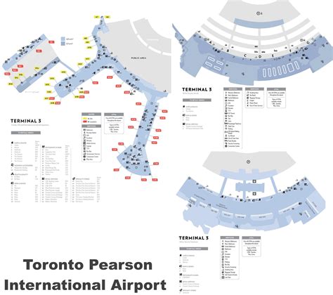 Map Of Toronto Airport Airport Terminals And Airport Gates Of Toronto