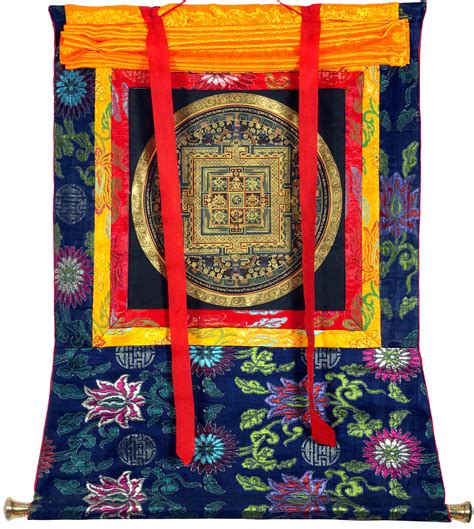 Om Aum Mandala With Ashtamangala Symbols Exotic India Art
