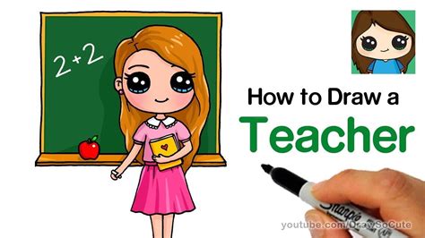 How To Draw A Teacher Easy Back To School Drawing Lessons For Kids